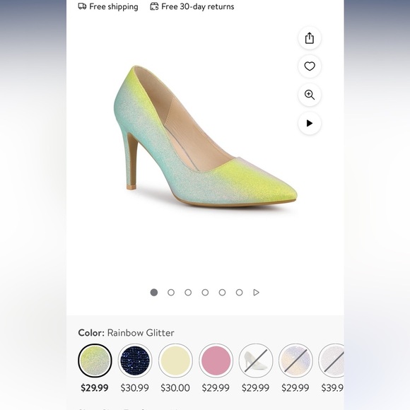 Allegra K Women's Stiletto Heels Dress Glitter Prom Pumps Size 6.5!!! NEW!!!💜💕 - Picture 9 of 9